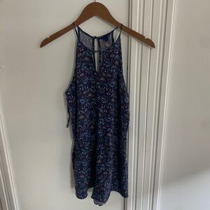 Aeropostale Woman’s Dark Blue Floral Romper Size XS